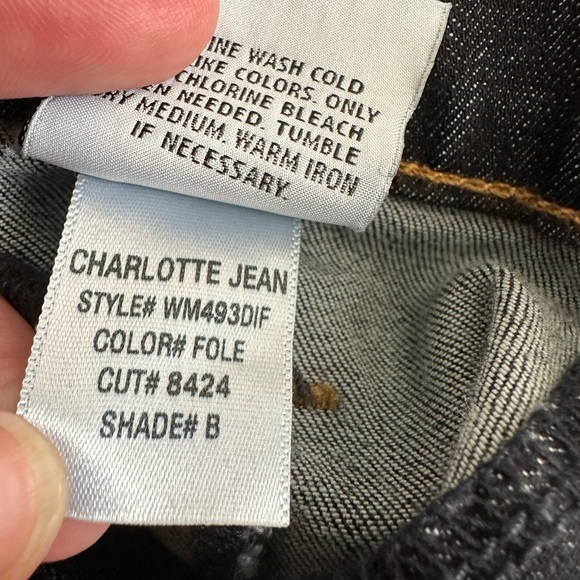 Hudson Charlotte Moto Super Skinny Jeans Dark Wash Style WM493DIF Size 26 - Picture 8 of 16